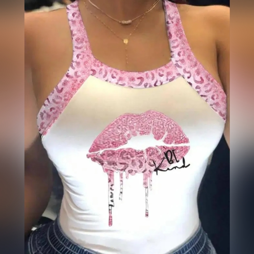 Lips Graphic Tank Top